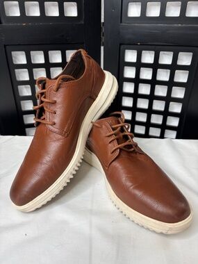 🤎 Cole Haan Leather Oxford Shoes Men's 8M Brown Lace Up Casual Dress C36935 🤎